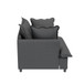 Oversized Single Seat Sofa Module For Modular Sectional Wide Seat, Armchair With Pillows Modern Upholstered Comfy Single Couch Lounge - Gray