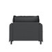 Oversized Single Seat Sofa Module For Modular Sectional Wide Seat, Armchair With Pillows Modern Upholstered Comfy Single Couch Lounge - Gray