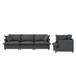 2 Piece Living Room Set With Throw Pillows Sectional Couch Sets, Upholstered 3 Seater Sofa & Armchair 4 Seat - Gray