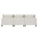 3 Seat Sofa Module For Modular Sectional Wide Seat Cloud Couch With Throw Pillows Upholstered - Beige
