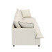3 Seat Sofa Module For Modular Sectional Wide Seat Cloud Couch With Throw Pillows Upholstered - Beige