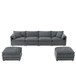 Modular Sectional With Deep And Wide Seat, U Shaped Cloud Couch Set With Double Cushions 6 Seat Sofa With Movable Ottomans Oversized - Dark Gray