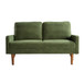 Loveseat Sofa, European Style With Sleek Design, Modern & Vintage Flair, Upholstered 2 Seater Couch, - Green