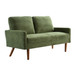 Loveseat Sofa, European Style With Sleek Design, Modern & Vintage Flair, Upholstered 2 Seater Couch, - Green