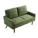 Loveseat Sofa, European Style With Sleek Design, Modern & Vintage Flair, Upholstered 2 Seater Couch, - Green