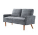 Loveseat Sofa, European Style With Sleek Design, Modern & Vintage Flair, Upholstered 2 Seater Couch - Gray