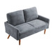 Loveseat Sofa, European Style With Sleek Design, Modern & Vintage Flair, Upholstered 2 Seater Couch - Gray