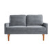 Loveseat Sofa, European Style With Sleek Design, Modern & Vintage Flair, Upholstered 2 Seater Couch - Gray