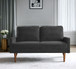 Loveseat Sofa, European Style With Sleek Design, Modern & Vintage Flair, Upholstered 2 Seater Couch - Black