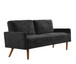 Sofa, European Style With Sleek Design, Modern & Vintage Flair, Upholstered 3 Seater Couch - Black
