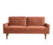 Sofa, European Style With Sleek Design, Modern & Vintage Flair, Upholstered 3 Seater Couch - Red Orange