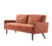 Sofa, European Style With Sleek Design, Modern & Vintage Flair, Upholstered 3 Seater Couch - Red Orange