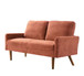 Loveseat Sofa, European Style With Sleek Design, Modern & Vintage Flair, Upholstered 2 Seater Couch - Pumpkin Orange