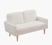 Sofa, European Style With Sleek Design, Modern & Vintage Flair, Upholstered 3 Seater Couch - Ivory