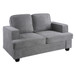 Modern Loveseat, Comfortable 2 Seater Couch With Deep Seating And High Density Foam, Loose Back Cushions, Wide Arms - Gray