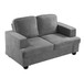 Modern Loveseat, Comfortable 2 Seater Couch With Deep Seating And High Density Foam, Loose Back Cushions, Wide Arms - Gray
