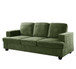 Modern Sofa, Comfortable 3 Seater Couch With Deep Seating And High Density Foam, Loose Back Cushions, Wide Arms, - Green