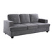Modern Sofa, Comfortable 3 Seater Couch With Deep Seating And High Density Foam, Loose Back Cushions, Wide Arms - Gray