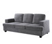 Modern Sofa, Comfortable 3 Seater Couch With Deep Seating And High Density Foam, Loose Back Cushions, Wide Arms - Gray
