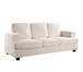 Modern Sofa, Comfortable 3 Seater Couch With Deep Seating, Loose Back Cushions, Wide Arms - Ivory