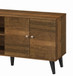 Amidon - TV Stand For TV's Up To 47.3", With 2 Storage Shelves & 1 Cabinet, Modern Entertainment Centre For TV In Living Room - Brown