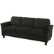 3 Seat Sofa Living Room Sofa - Black