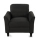 Living Room Furniture Armrest Single Chair And Loveseat Sofa - Black
