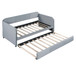 Upholstered Daybed Sofa Bed Twin Size With Trundle Bed And Slat - Gray