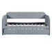 Upholstered Daybed Sofa Bed Twin Size With Trundle Bed And Slat - Gray
