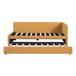 Upholstered Daybed With Trundle Twin Size Sofa Bed Frame No Box Spring Needed, Linen - Yellow