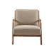 Mid - Century Lounge Chair With Upholstered Seat - Taupe