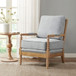 The Arm Chair With Padded Armrests - Dusty Blue / Camel Oak