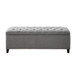Modern Tufted Top Soft Close Storage Bench Upholstered Polyester - Gray