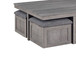 Moseberg - Coffee Table With Storage Stools - Light Gray