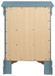 Louis Phillipe - 3 Drawer Nightstand - Teal