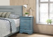 Louis Phillipe - 3 Drawer Nightstand - Teal