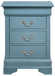 Louis Phillipe - 3 Drawer Nightstand - Teal