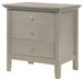 3 Drawer Nightstand - Silver Champagne