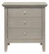 3 Drawer Nightstand - Silver Champagne