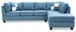 Malone - Sectional - Aqua