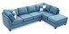 Malone - Sectional - Aqua