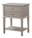 Vibrant Contemporary Nightstand - Silver Champagne