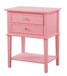 Vibrant Contemporary Nightstand - Pink