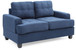 Chic Transitional Loveseat - Navy Blue