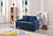 Chic Transitional Loveseat - Navy Blue