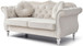 Elegant Flared Arm Loveseat - Ivory