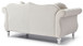 Elegant Flared Arm Loveseat - Ivory