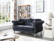 Elegant Transitional Loveseat - Black