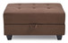 Chic Contemporary Ottoman - Chocolate