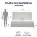 Carmen - King Upholstered Wingback Bed Frame With High Headboard - Ivory